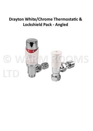 Drayton TRV4 Angled Thermostatic Radiator Valve Set (also available as straight pattern)